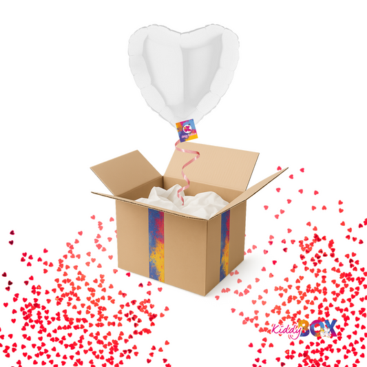 🎈 KIDDY BOX – Ballon Cœur Blanc