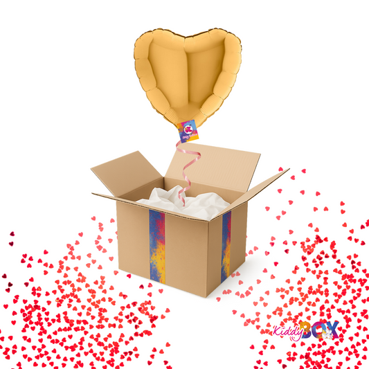 🎈 KIDDY BOX – Ballon Cœur Or