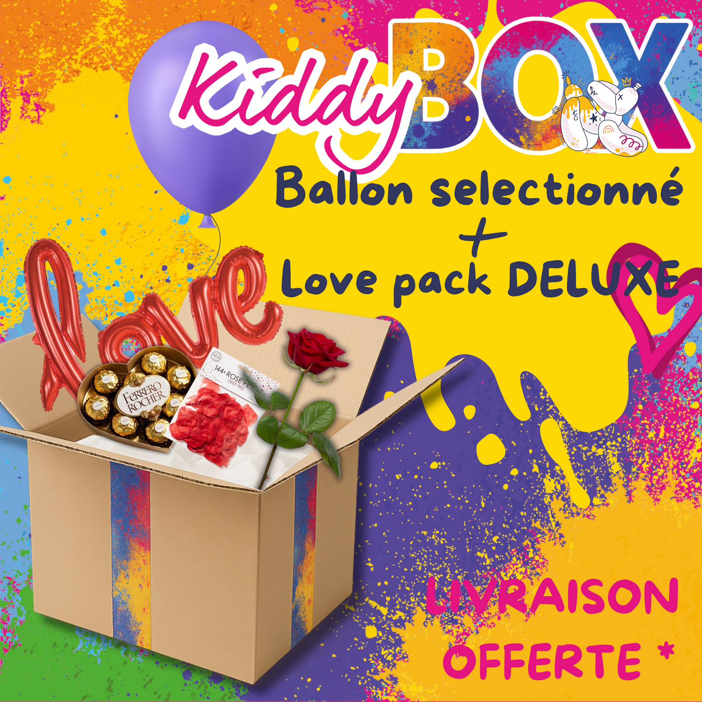 🎈 KIDDY BOX – Ballon Cœur Get me high