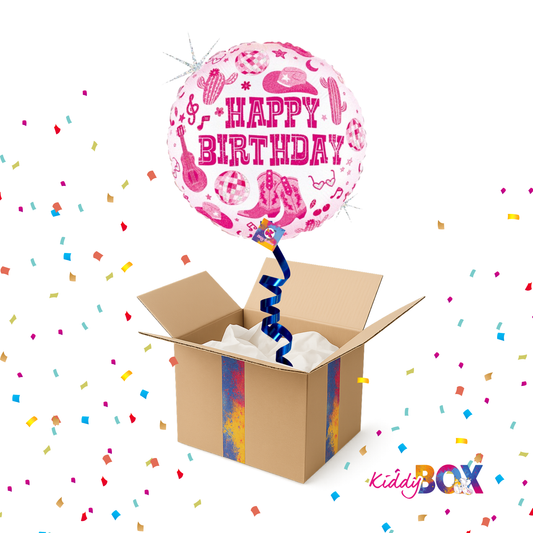 🎈 KIDDY BOX – Ballon Happy Birthday Cow Girl