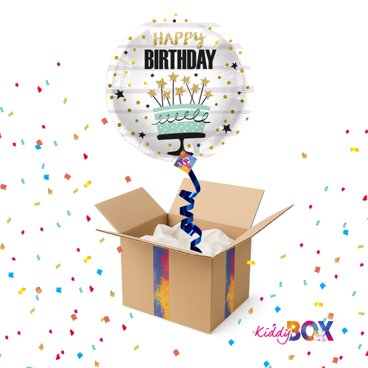 🎈 KIDDY BOX – Ballon Happy Birthday Cake star
