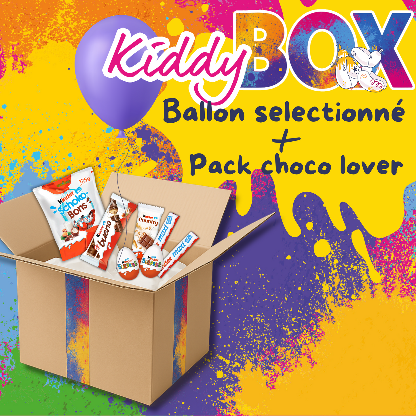 🎈 KIDDY BOX – Ballon Cœur Get me high