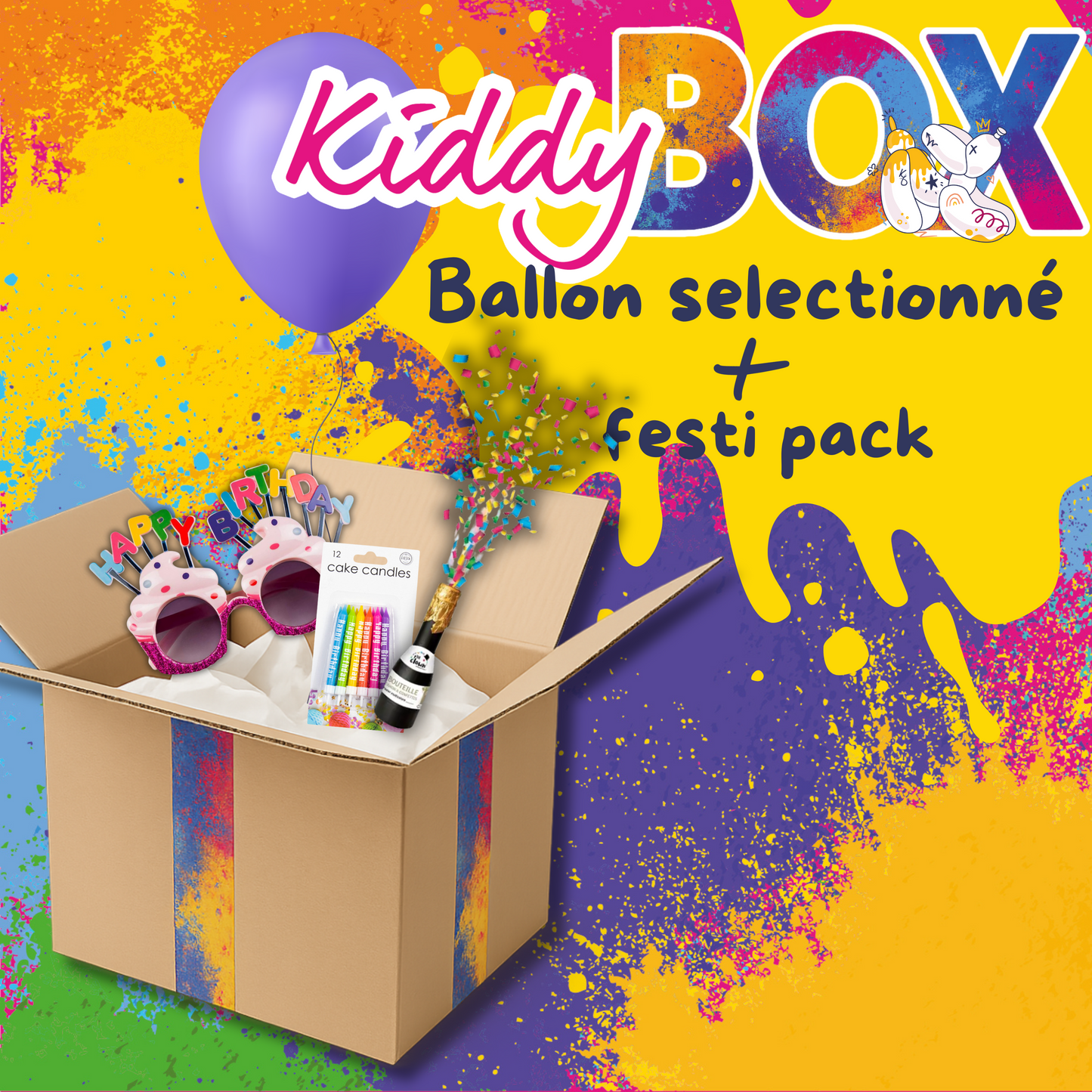 🎈 KIDDY BOX – Ballon Cœur Get me high