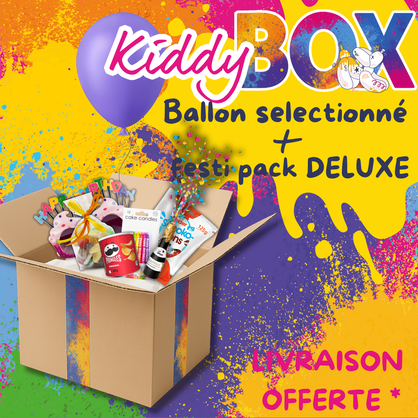 🎈 KIDDY BOX – Ballon Cœur Get me high