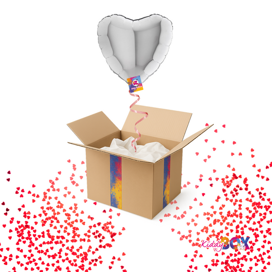 🎈 KIDDY BOX – Ballon Cœur Silver