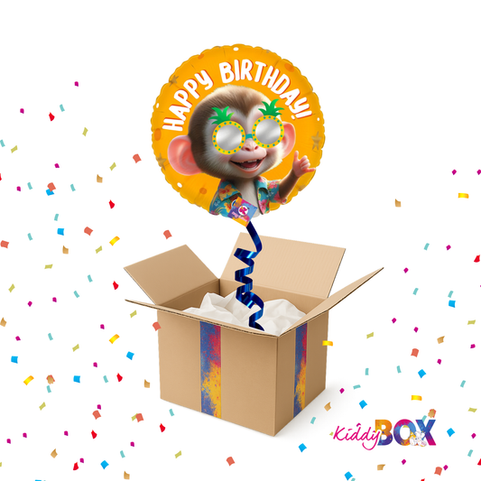 🎈 KIDDY BOX – Ballon Happy Birthday Monkey