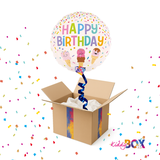🎈 KIDDY BOX – Ballon Happy Birthday Ice cream